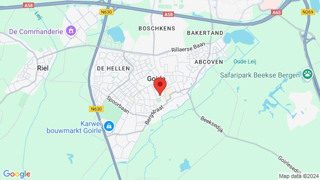 Map of the area around Thomas van Diessenstraat 1,Goirle, Tilburg, NB, NL