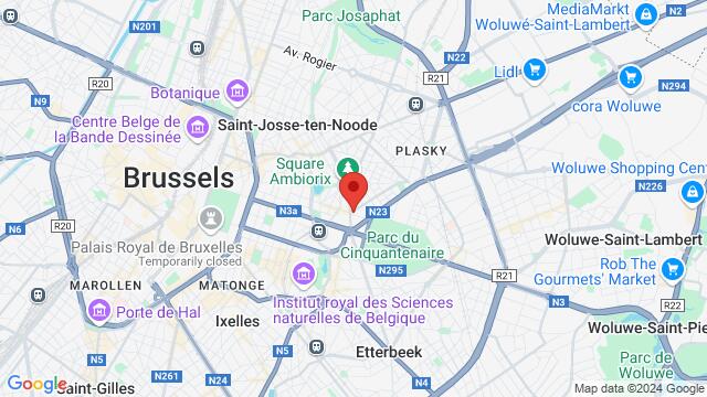 Map of the area around Rue Franklin  3-5,Brussels, Belgium, Brussels, BU, BE