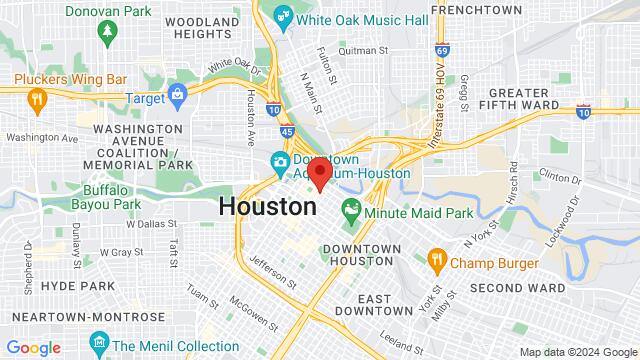 Mapa de la zona alrededor de 301 Main St, Houston, TX 77002-1810, United States,Houston, Texas, Houston, TX, US