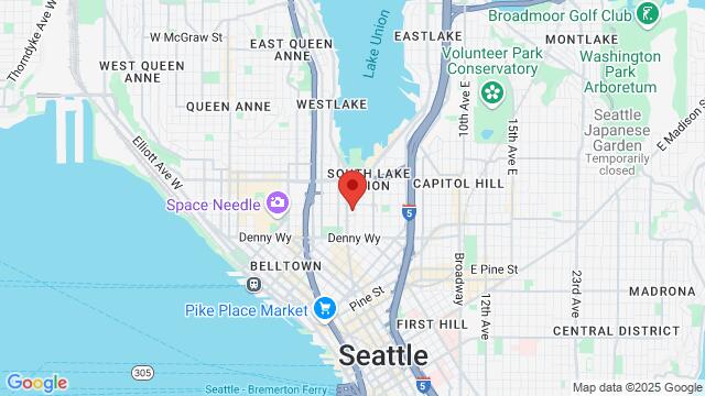 Map of the area around 311 Terry Ave N, 98109, Seattle, WA, US