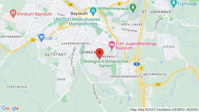 Map of the area around Universitätsstr. 30, 95447, Bayreuth
