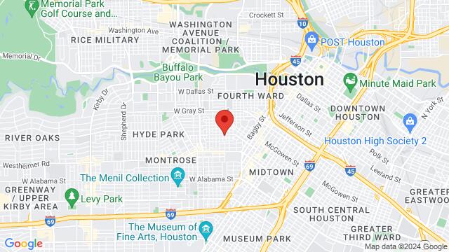 Carte des environs 307 Fairview St, Houston, TX 77006-3001, United States,Houston, Texas, Houston, TX, US