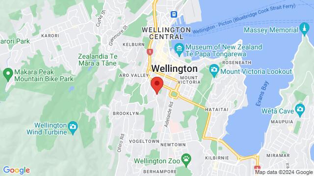 Mapa de la zona alrededor de 302 Taranaki St, Mount Cook, Wellington 6011, New Zealand,Wellington, New Zealand, Wellington, WG, NZ