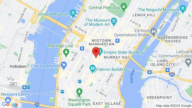 Map of the area around KTown Dance Studio, 38 W 32nd st, New City, NY, 10001, US