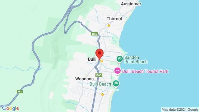 Map of the area around 245 Princes Hwy, Bulli NSW 2516, Australia,Wollongong, New South Wales, Wollongong, NS, AU