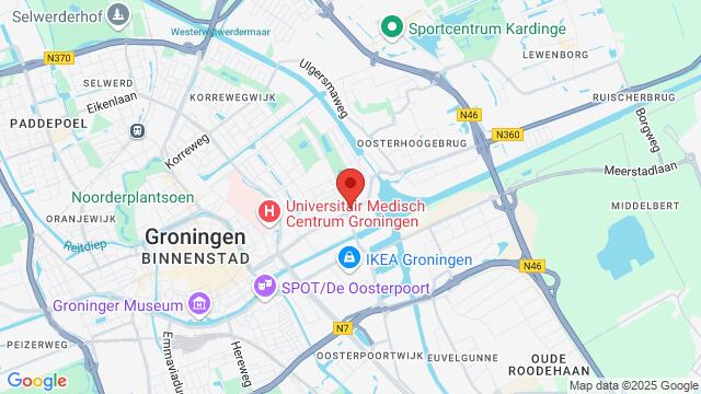 Map of the area around Damsterdiep 222, 9713 EP Groningen, Nederland,Groningen, Groningen, GR, NL