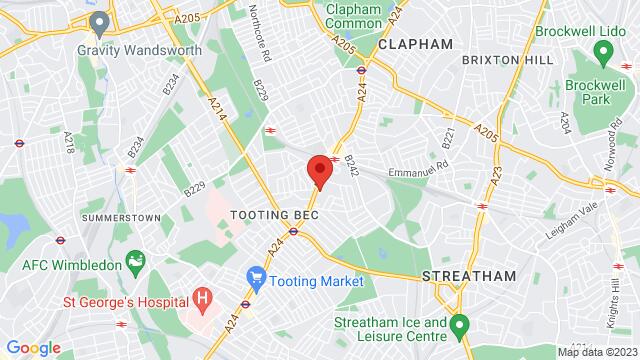 Map of the area around Hamilton House 211 Balham High Road, SW17 7BQ, London