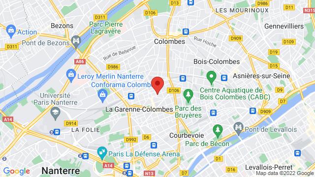 Map of the area around 35 Avenue Foch 92250 La Garenne-Colombes