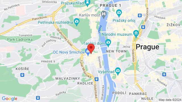 Carte des environs La Macumba Music Latino bar, 7, Štefánikova 230, 150 00 Praha 5-Anděl, Czechia