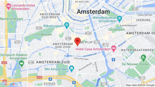 Kaart van de omgeving van Van Ostadestraat 105,Amsterdam, Netherlands, Amsterdam, NH, NL