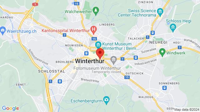 Map of the area around Alte Kaserne Winterthur, Technikumstrasse 8, Winterthur, Switzerland