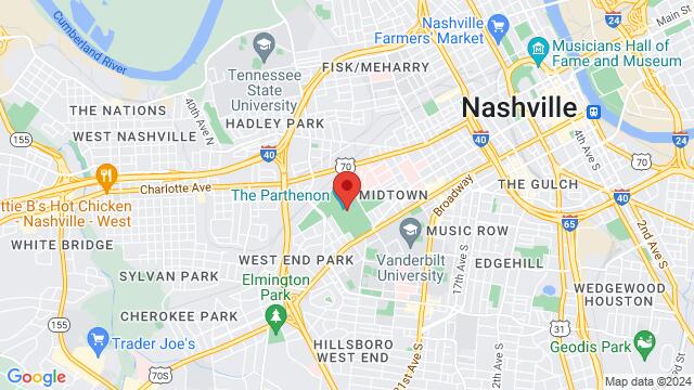 Kaart van de omgeving van 2500 West End Ave,Nashville,TN,United States, Nashville, TN, US