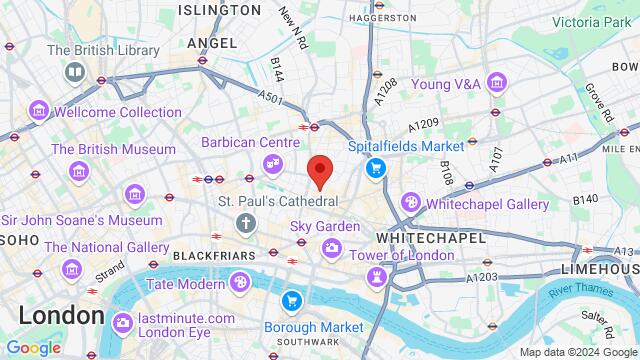 Mapa de la zona alrededor de St Mary Moorfields Hall (Moorgate / Liverpool St), 4-5 Eldon St, London, EC2M 7LS, United Kingdom