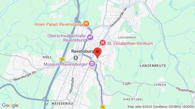 Carte des environs 88212 Ravensburg, Reichlestraße 23