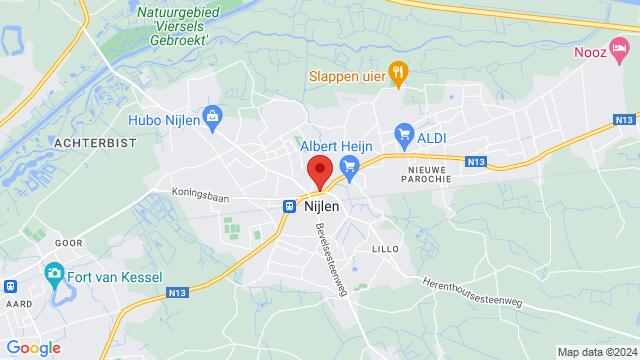 Map of the area around gildenzaal Nijlen Gemeentestraat 22 2560  Nijlen