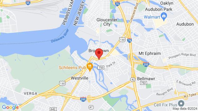 Map of the area around Empire Sports Bar, 302 Crescent Blvd, Brooklawn, NJ, 08030, United States