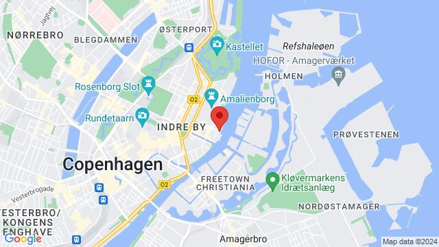 Kaart van de omgeving van Ofelia Plads, 1252 København K, Danmark
