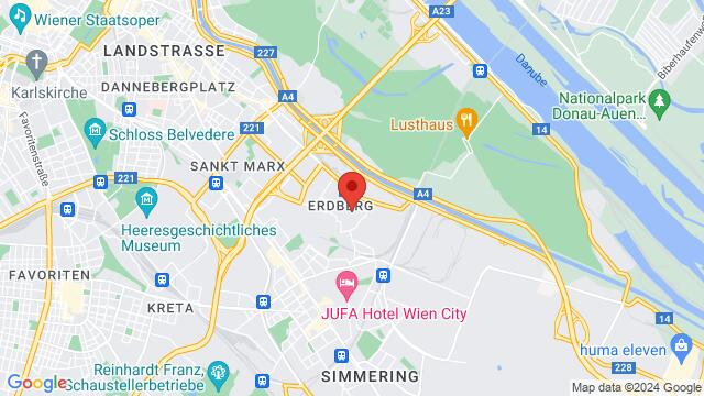 Kaart van de omgeving van SoundCube, Guglgasse 12 Gasometer C, 1110 Wien, Austria