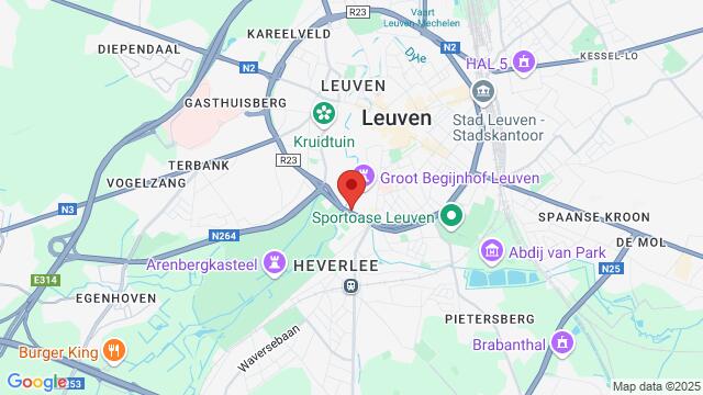 Map of the area around Tervuursevest 60. 3000 Leuven.