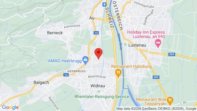 Map of the area around 9443 Widnau, Nöllenstrasse 15a