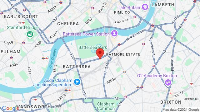 Map of the area around 263-265 Battersea Park Road, SW11 4NE, London, EN, GB