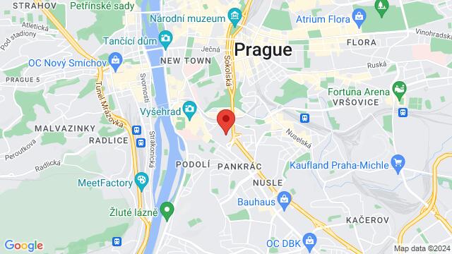 Kaart van de omgeving van 5. května 1640/65, 140 21 Praha 4-Nusle, Prague, PR, CZ