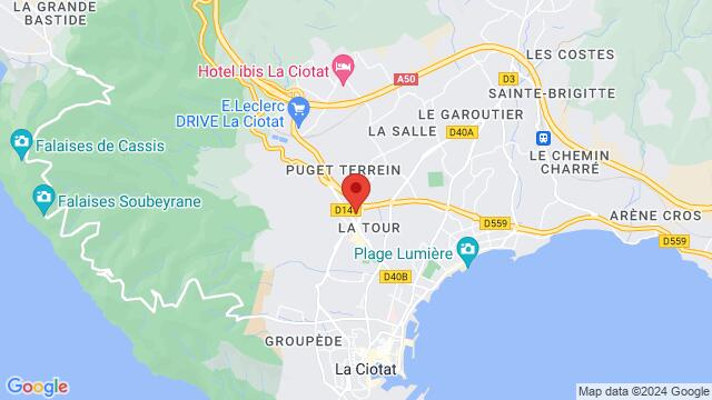 Karte der Umgebung von Hotel Moxy La Ciotat, Le Spot, 756 Av. Emile Bodin, 13600 La Ciotat