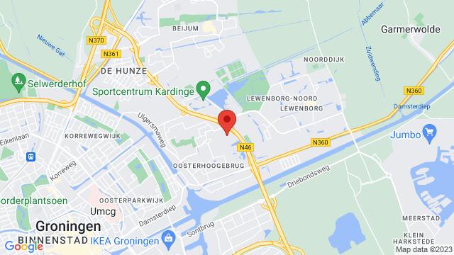 Karte der Umgebung von Bieslookstraat 23, Groningen, The Netherlands