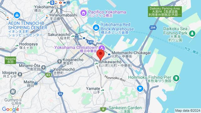 Map of the area around 横浜市中区山下町161－10マリーゴールド元町201,Yokohama,Kanagawa,Japan, Yokohama, KN, JP