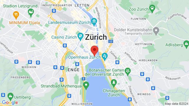 Carte des environs Musikpavillon Bürkliplatz, Tram Bürklipl., 8001 Zürich, Switzerland