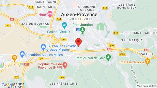 Carte des environs 46 Avenue Robert Schuman 13090 Aix-en-Provence
