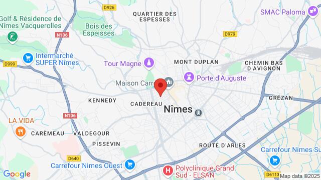 Map of the area around 4 rue stanislas clement, 30900 Nimes