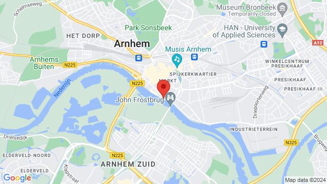 Map of the area around Rijnkade 150, Arnhem, The Netherlands