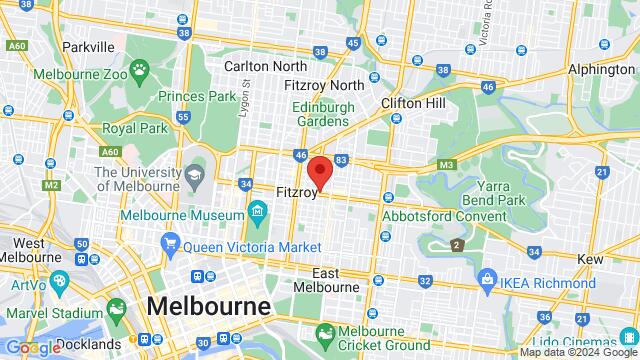 Karte der Umgebung von 219 Johnston Steet,Melbourne,VIC,Australia, Melbourne, VI, AU