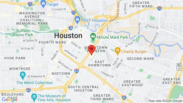 Karte der Umgebung von 2118 Lamar Street, 77003, Houston, TX, US