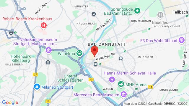 Map of the area around Wiesbadener Straße 9 und Wilhelmstraße 20/2,Stuttgart, Germany, Stuttgart, BW, DE