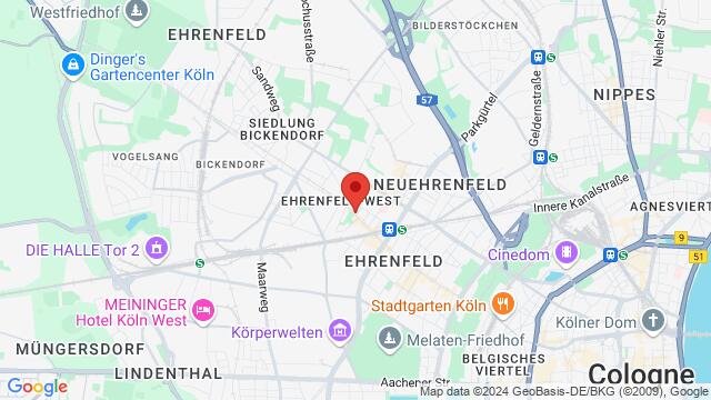 Karte der Umgebung von Venloer Straße 420, 50825 Köln, Deutschland,Cologne, Germany, Cologne, NW, DE