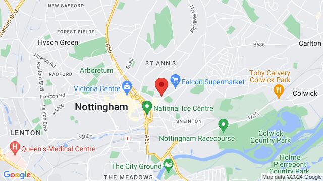 Mapa de la zona alrededor de Todo Latino Dance Centre Limited,  Ashley Street,  Nottingham, ng3 1jh Nottingham, United Kingdom, Nottingham, EN, GB