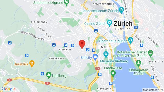 Map of the area around La Pantera, Räffelstrasse 11, 8045 Zürich, Switzerland