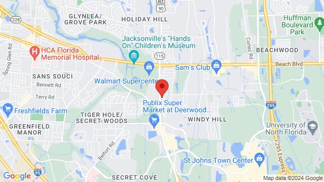 Map of the area around 3837 Southside Blvd, Jacksonville, FL 32216-4672, United States,Jacksonville, Florida, Jacksonville, FL, US