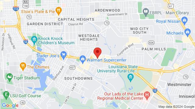 Map of the area around 5500 Hilton Ave, 70808, Baton Rouge, LA, United States