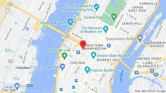 Map of the area around 500 8th Avenue, New York, NY, US