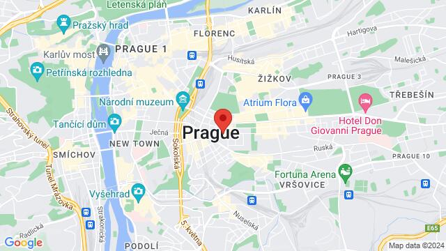 Map of the area around Korunní 732/16, Prague, PR, CZ