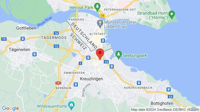 Carte des environs Kulturzentrum Kreuzlingen Kult-X, Hafenstrasse 8, 8280 Kreuzlingen, Schweiz