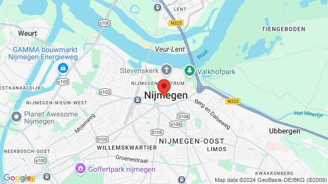 Map of the area around Molenstraat 89, Nijmegen