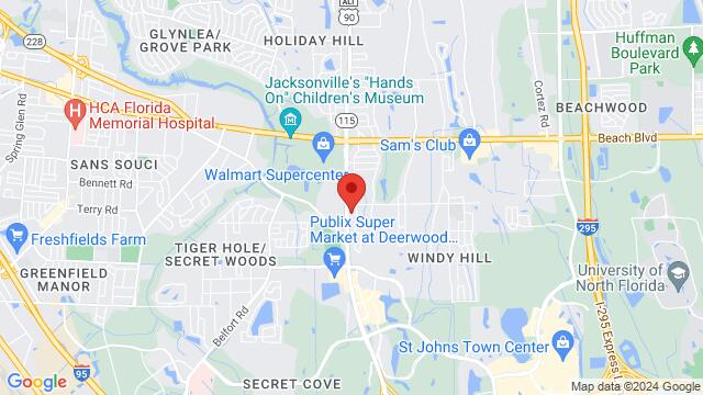 Carte des environs 3837 Southside Blvd Suite 1,Jacksonville,FL,United States, Jacksonville, FL, US