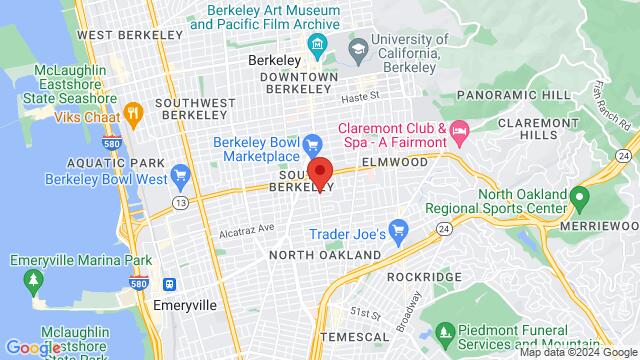Map of the area around La Peña Cultural Center, 3105 Shattuck Avenue, Berkeley, CA, 94705, United States