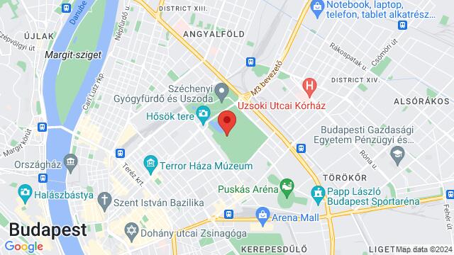 Map of the area around House of Music Hungary, Budapest, Olof Palme stny. 3, 1146 Hungary