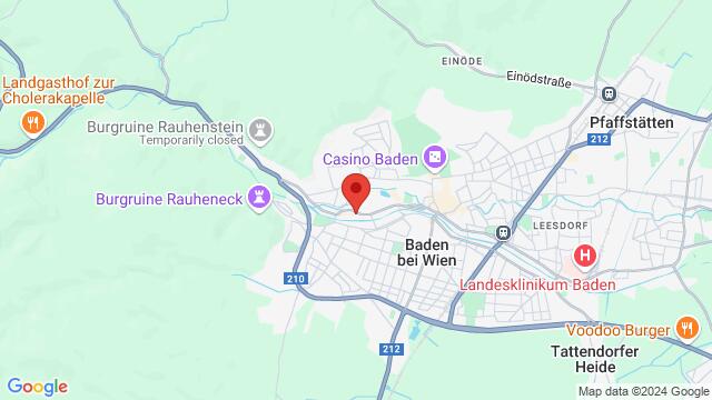 Mapa de la zona alrededor de 19 Helenenstraße, Baden, Niederösterreich, AT