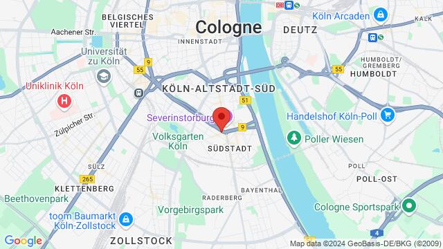 Map of the area around Merowingerstraße 2, 50677 Köln, Deutschland,Cologne, Germany, Cologne, NW, DE